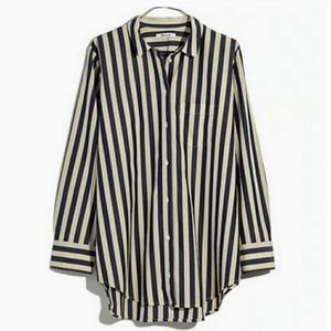 Madewell, boyfriend button down shirt.